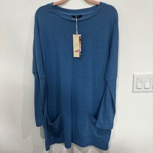 Dokotoo Soft Blue Casual T-Shirt Dress • L • NWT